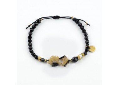 Virgen de Covadonga. Pulsera Ónix Facetado Carey