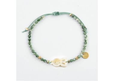 Virgen María. Pulsera Mini Piedras Facetadas
