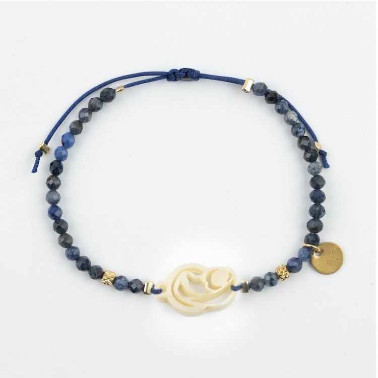 Virgen Madre. Pulsera Mini Piedras Facetadas