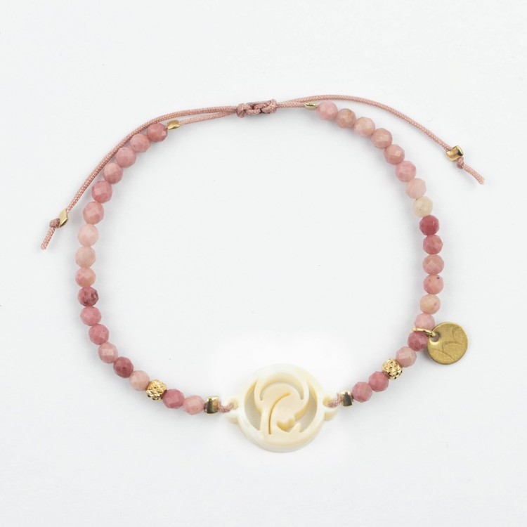 Virgen Niña. Pulsera Mini Piedras Facetadas