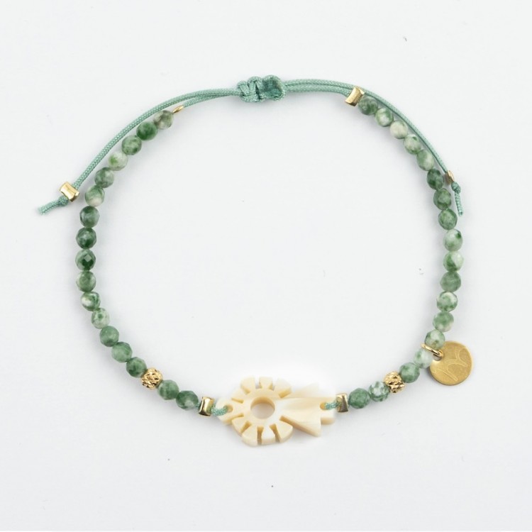 Virgen del Pilar. Pulsera Mini Piedras Facetadas
