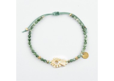 Virgen del Pilar. Pulsera Mini Piedras Facetadas