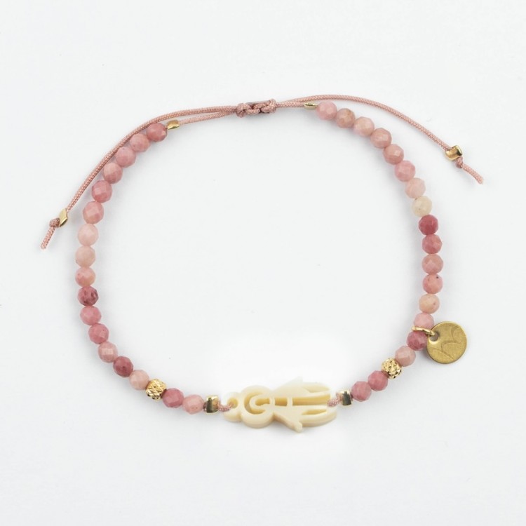 Virgen Milagrosa. Pulsera Mini Piedras Facetadas