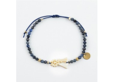 Virgen de los Desamparados. Pulsera Mini Piedras Facetadas