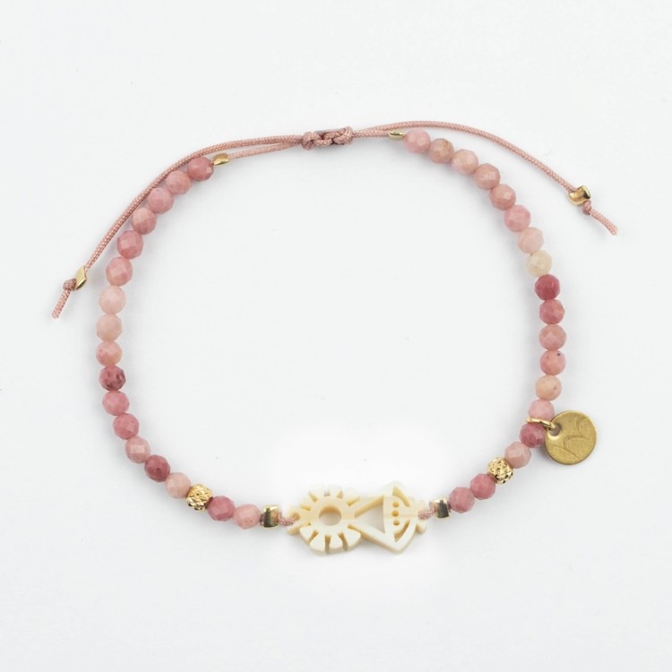 Virgen de Covadonga. Pulsera Mini Piedras Facetadas