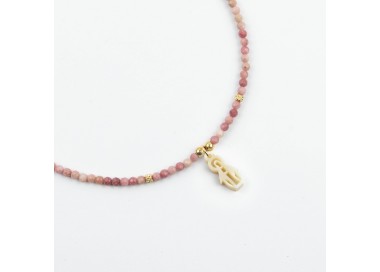 Virgen Milagrosa. Gargantilla Mini Piedras Facetadas.