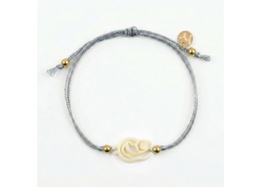 Virgen Madre. Pulsera Mini Hilo Metalizado