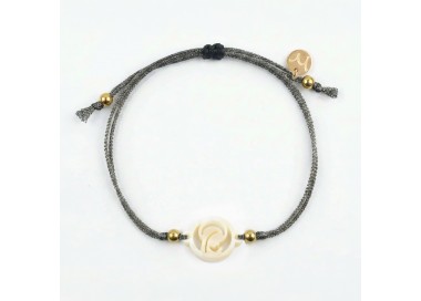 Virgen Niña. Pulsera Mini Hilo Metalizado