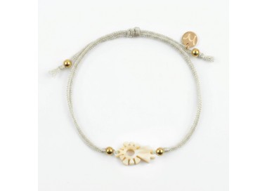 Virgen del Pilar. Pulsera Mini Hilo Metalizado