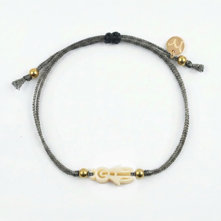 Virgen Milagrosa. Pulsera Mini Hilo Metalizado