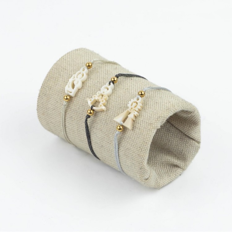 Virgen de los Desamparados. Pulsera Mini Hilo Metalizado
