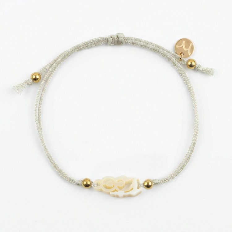 San Judas. Pulsera Mini Hilo Metalizado