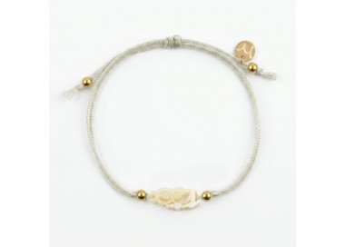 San Judas. Pulsera Mini Hilo Metalizado