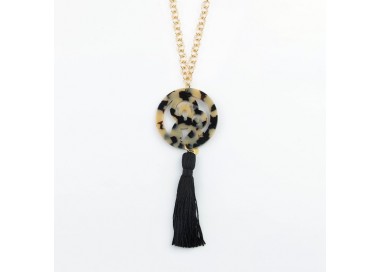 Virgen del Carmen. Collar Borla Carey