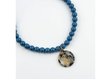 Virgen del Carmen. Collar Corto Cristal Carey