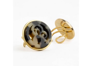 Virgen del Carmen. Anillo Camafeo Carey