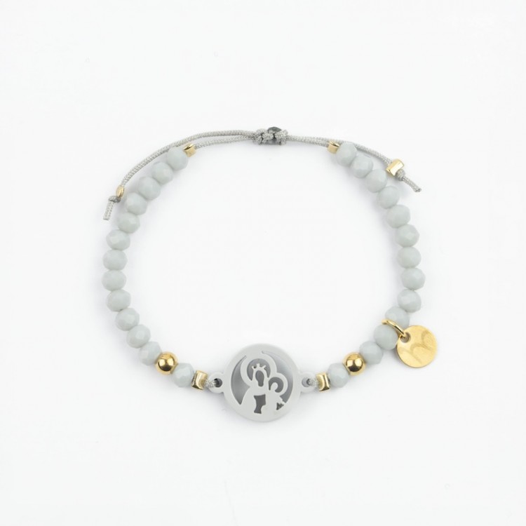 Virgen del Carmen. Pulsera Niña Cristal