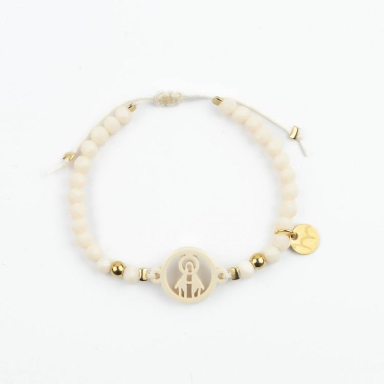Virgen Milagrosa. Pulsera Niña Cristal