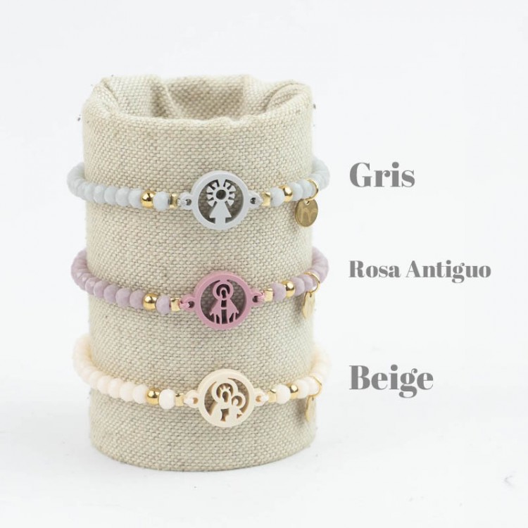 Virgen Milagrosa. Pulsera Niña Cristal