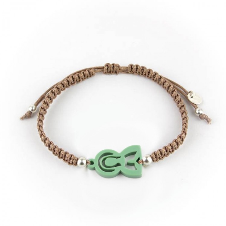 Virgen María. Pulsera Hombre Macramé