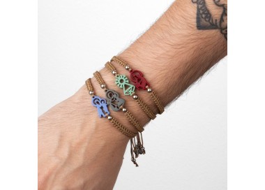 Virgen Niña. Pulsera Hombre Macramé
