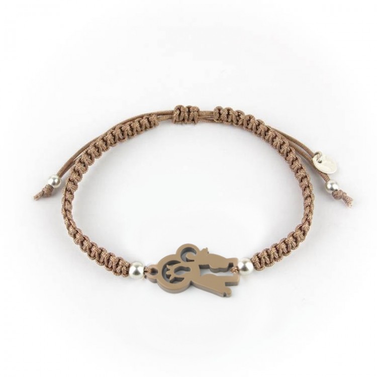 Virgen del Carmen. Pulsera Hombre Macramé
