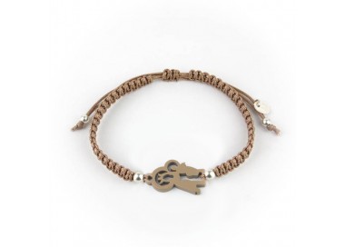 Virgen del Carmen. Pulsera Hombre Macramé
