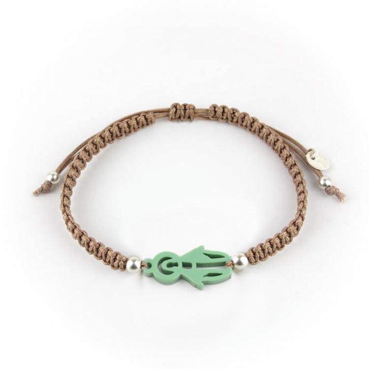 Virgen Milagrosa. Pulsera Hombre Macramé