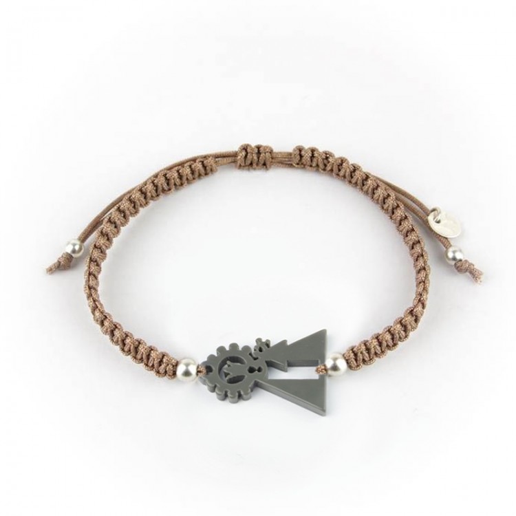 Virgen de los Desamparados. Pulsera Hombre Macramé