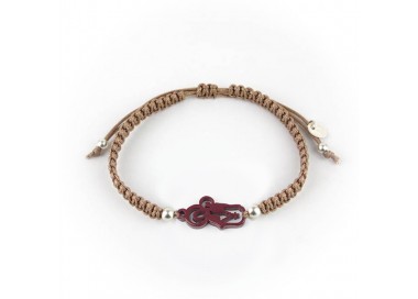 Virgen del Rosario. Pulsera Hombre Macramé