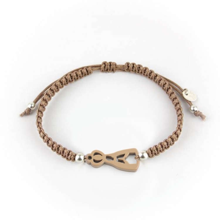 Virgen de Fátima. Pulsera Hombre Macramé