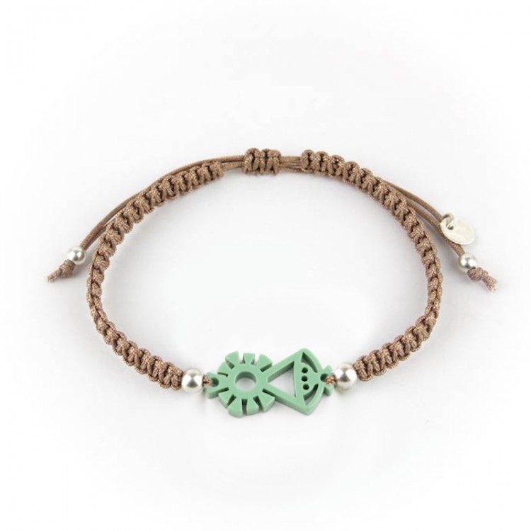 Virgen de Covadonga. Pulsera Hombre Macramé
