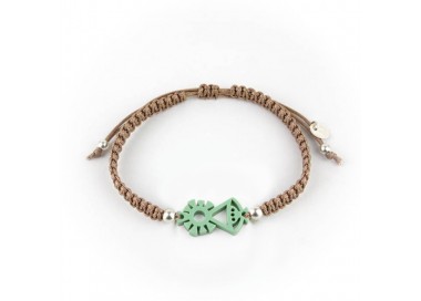 Virgen de Covadonga. Pulsera Hombre Macramé