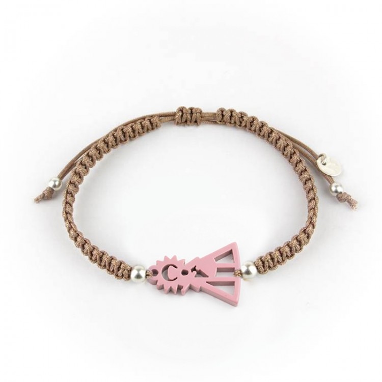 Virgen de Guadalupe. Pulsera Hombre Macramé