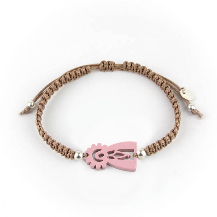 Virgen de la Soledad. Pulsera Hombre Macramé