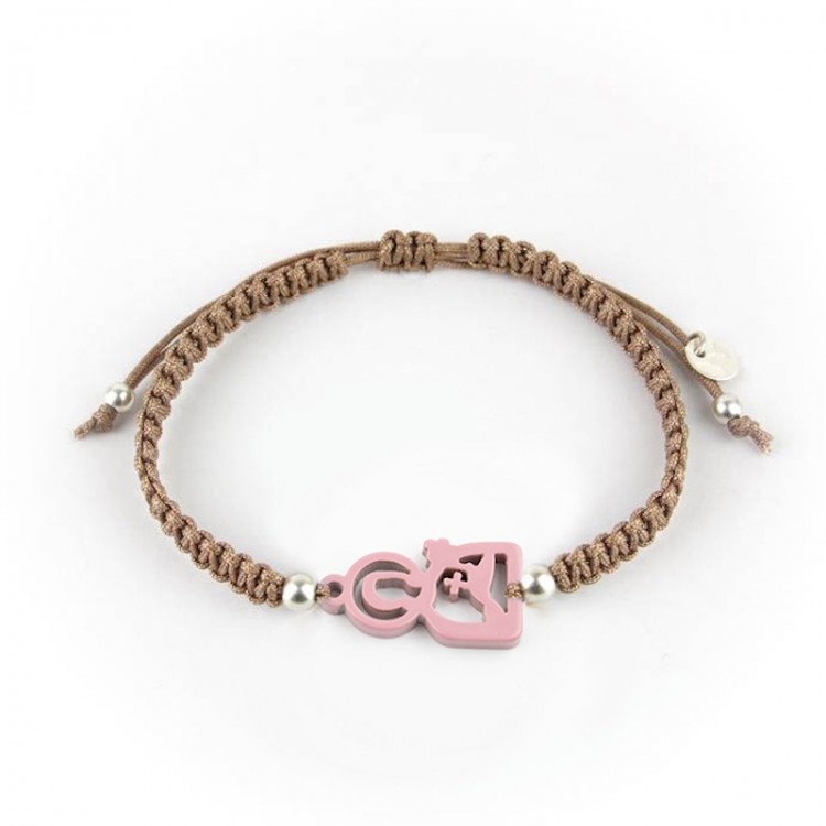Santa Gema. Pulsera Hombre Macramé