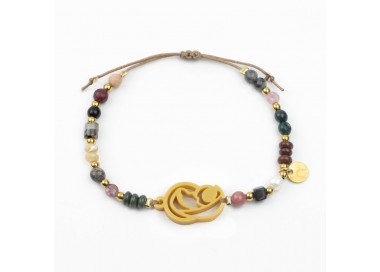 Virgen Madre. Pulsera Mix Dorada