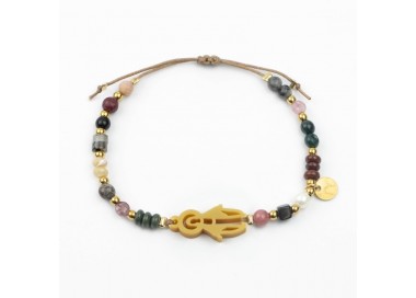 Virgen Milagrosa. Pulsera Mix Dorada