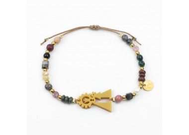 Virgen de los Desamparados. Pulsera Mix Dorada