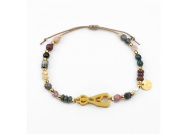 Virgen de Fátima. Pulsera Mix Dorada