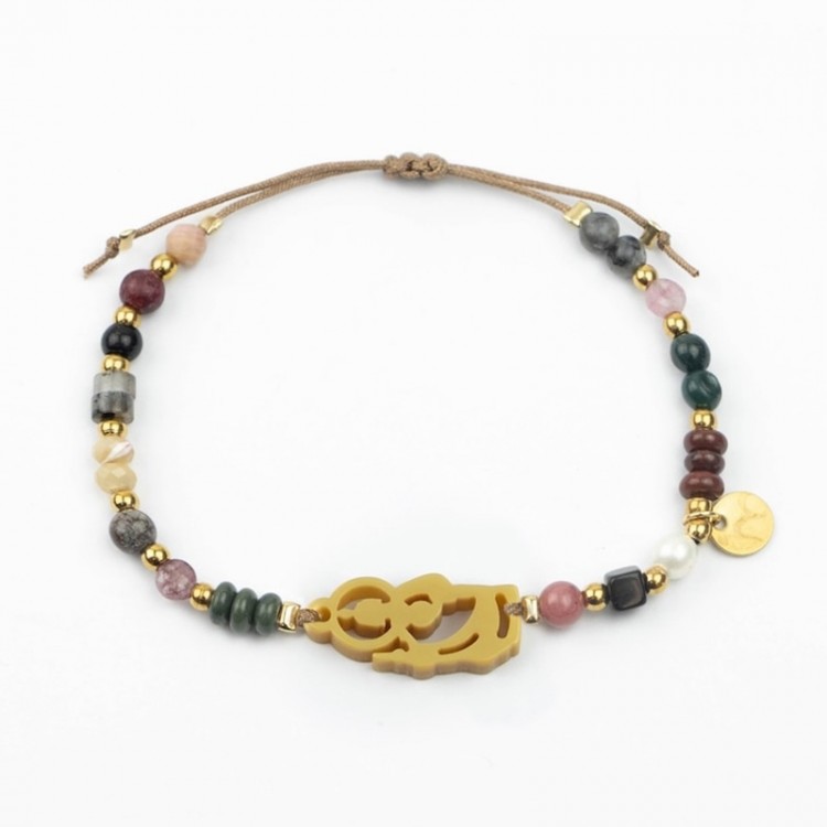 San Judas Tadeo. Pulsera Mix Dorada
