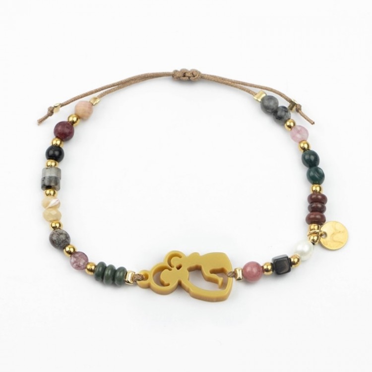 San Antonio. Pulsera Mix Dorada