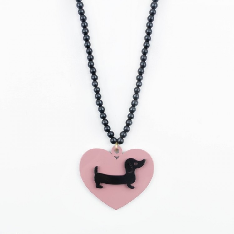 Collar largo Perla Mate teckel