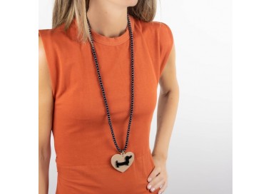 Collar largo Perla Mate teckel