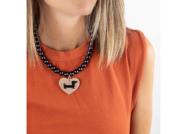 Collar Corto Perla Mate Teckel