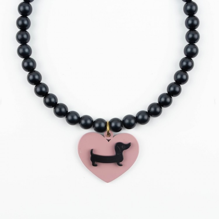 Collar Corto Perla Mate Teckel