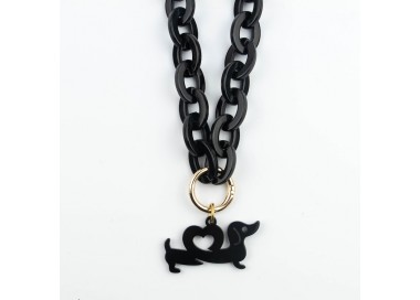Collar Corto Eslabones Acrílicos Teckel