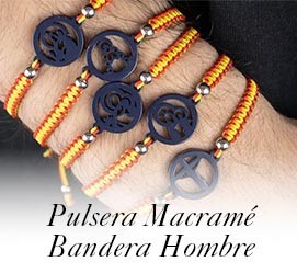 Pulsera Hombre Macramé Bandera