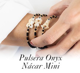 Pulsera Mini Ónix y Acero